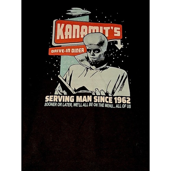 The Twilight Zone Large Konami's Diner TShirt Mens Licensed Classic TV Charcoal - Picture 2 of 5